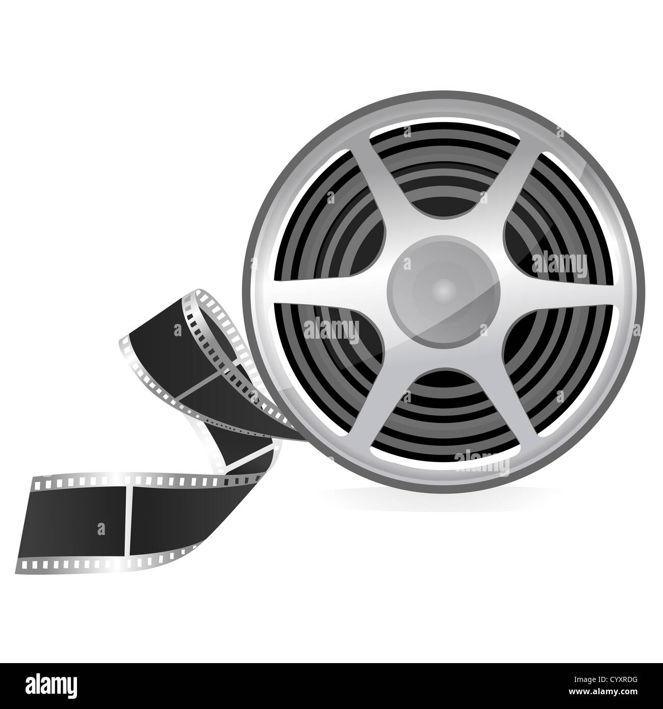 illustration of film roll on isolated background Stock Photo