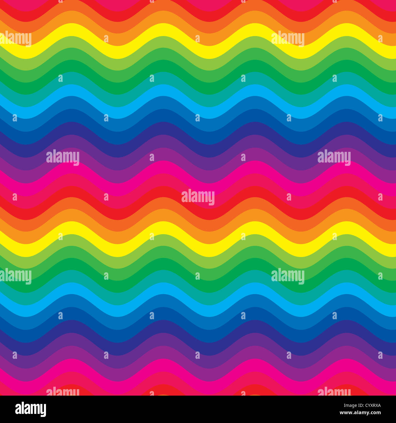 Computer generated colorful rainbow waves Stock Photo
