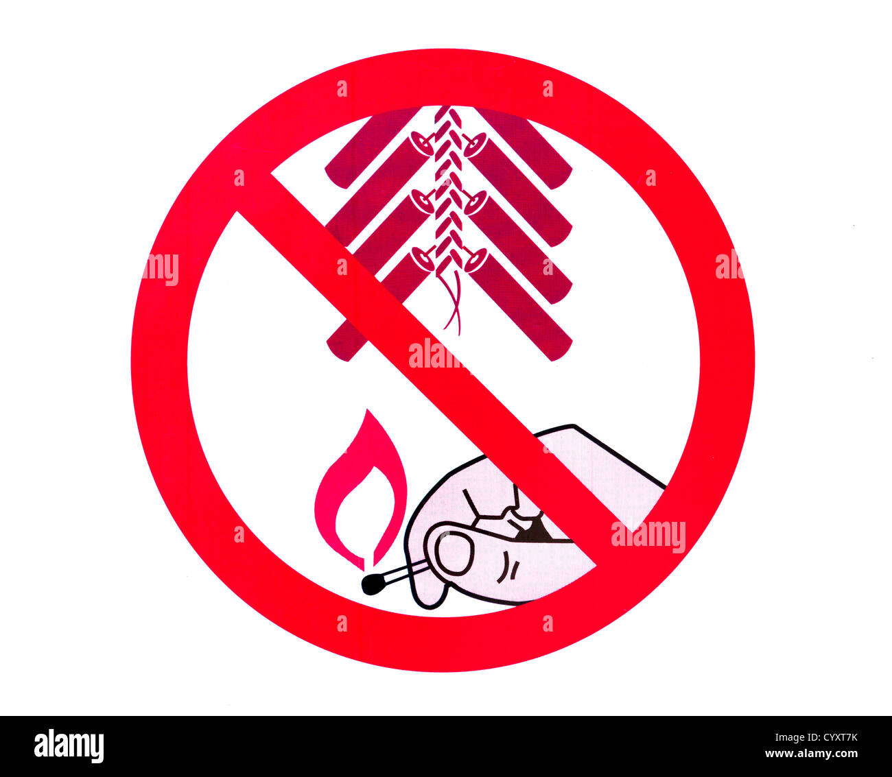 No fireworks sign common in China Stock Photo