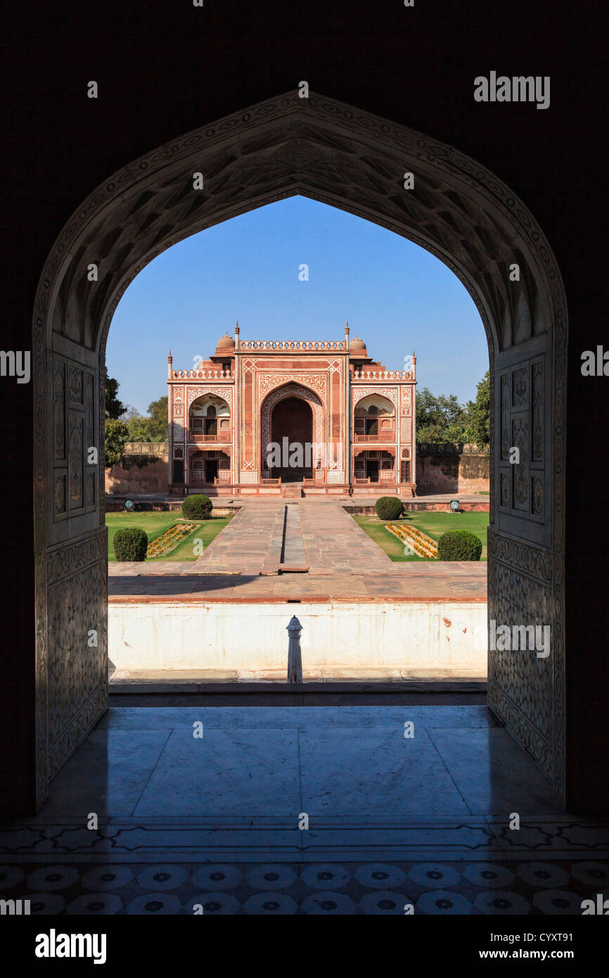 India, Uttar Pradesh, Agra, View of Tomb of Itimad-ud-Daulah Stock ...