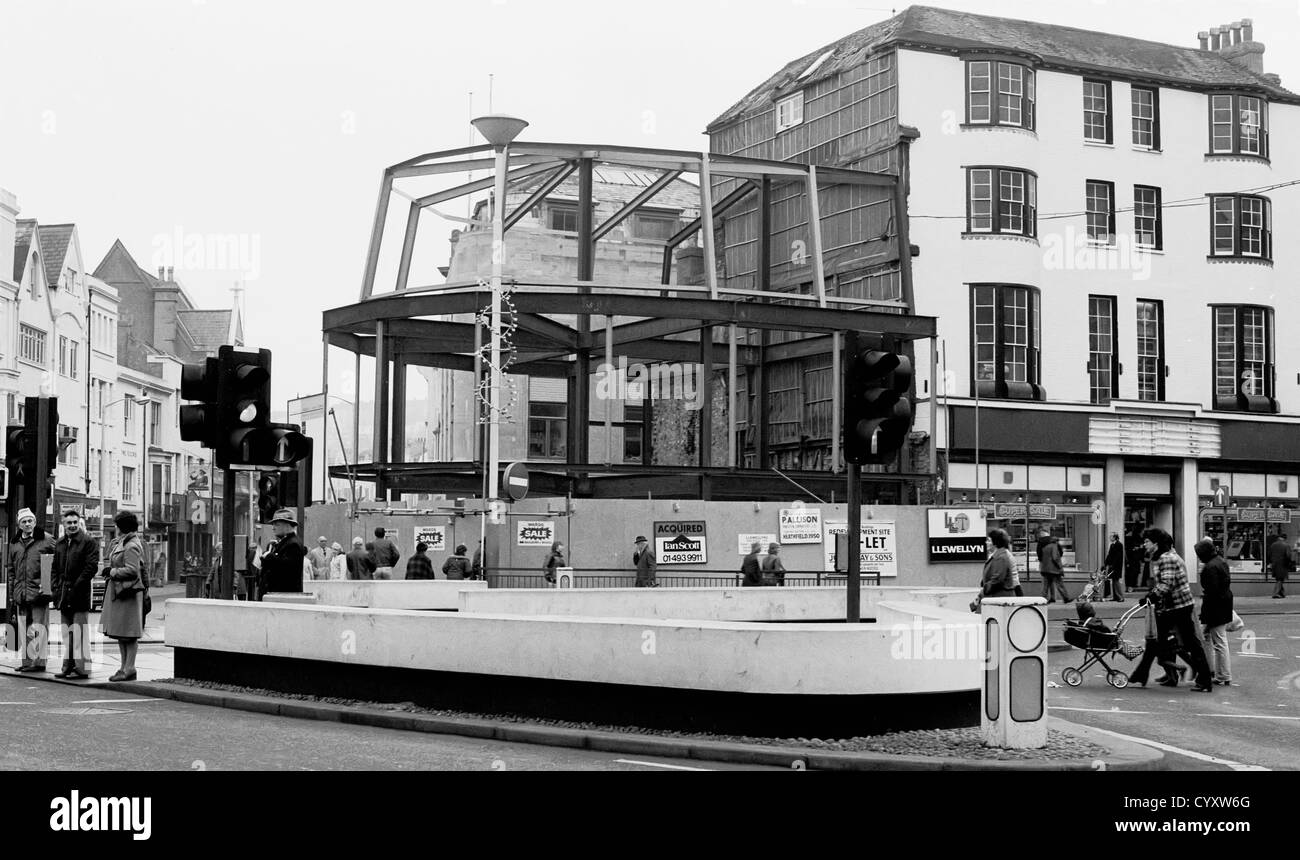 Hastings town centre in 1979 looking towards Castle street and Queens road Stock Photo Alamy