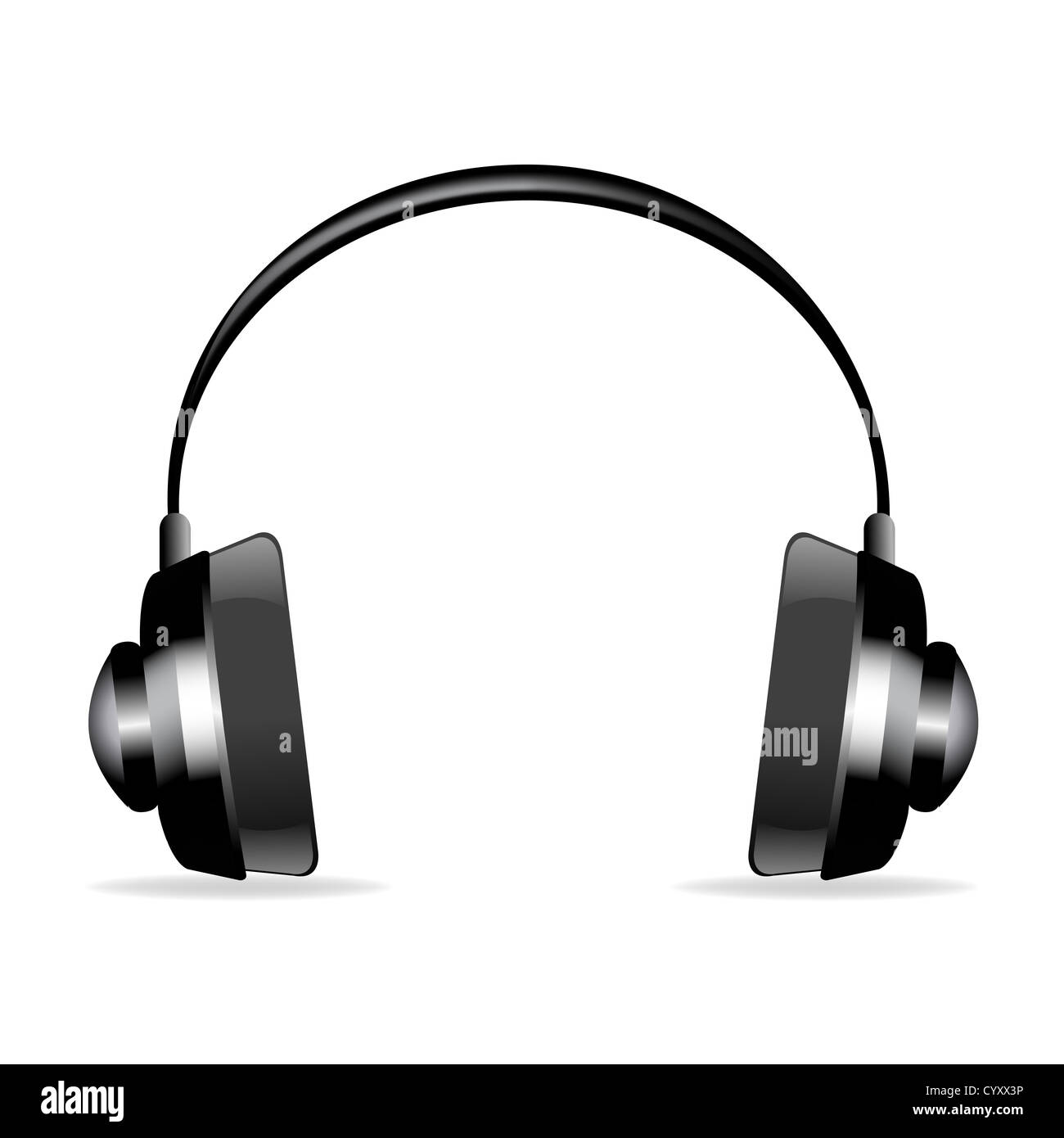illustration on headphone on isolated white background Stock Photo - Alamy