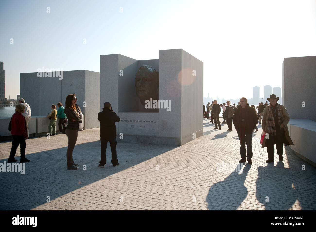 The 'Four Freedoms Park' on Roosevelt Island in New York Stock Photo