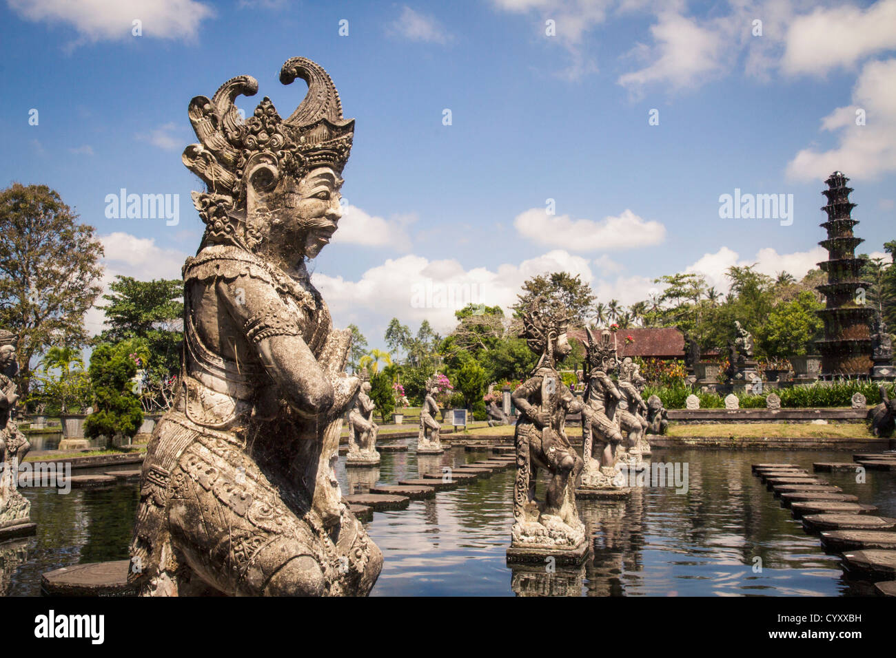 Indonesia, Bali, Statues at Taman Tirtagangga Stock Photo Alamy