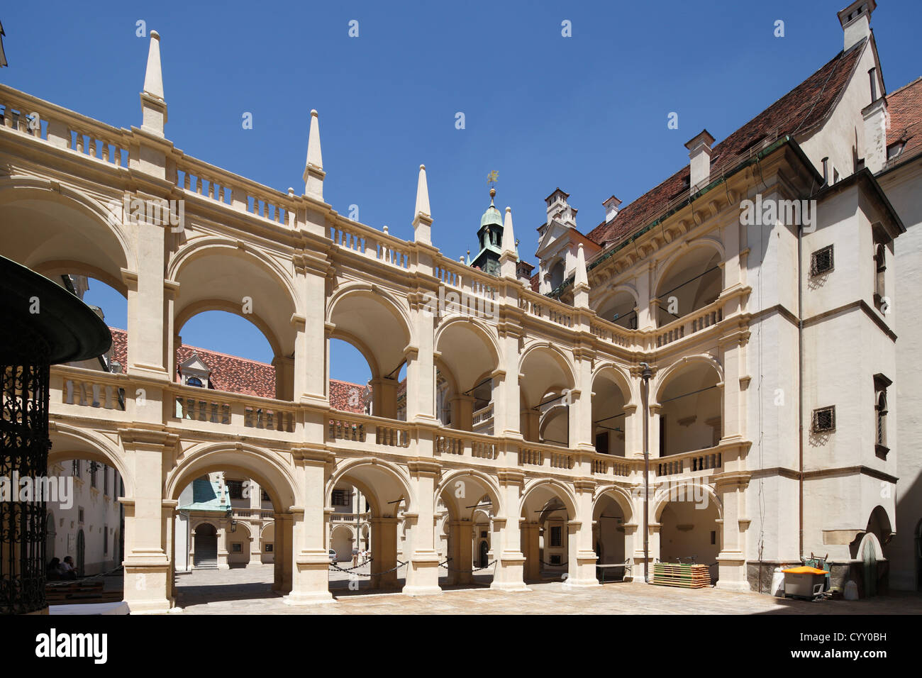Austria, Styria, Graz, View of Landhaus parliament Stock Photo