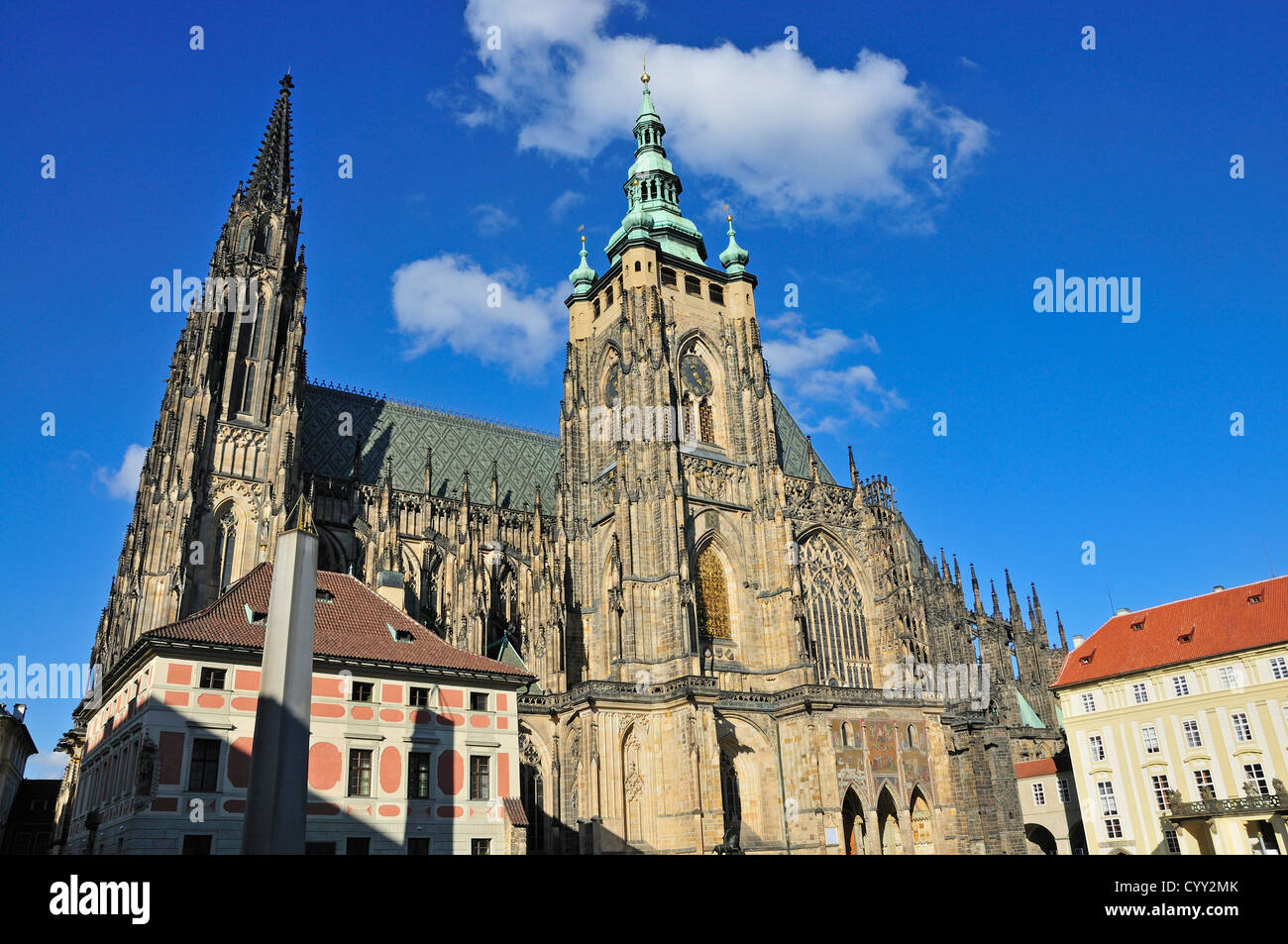 Prague, Czech Republic. St Vitus Cathedral / Chram sv Vita Stock Photo