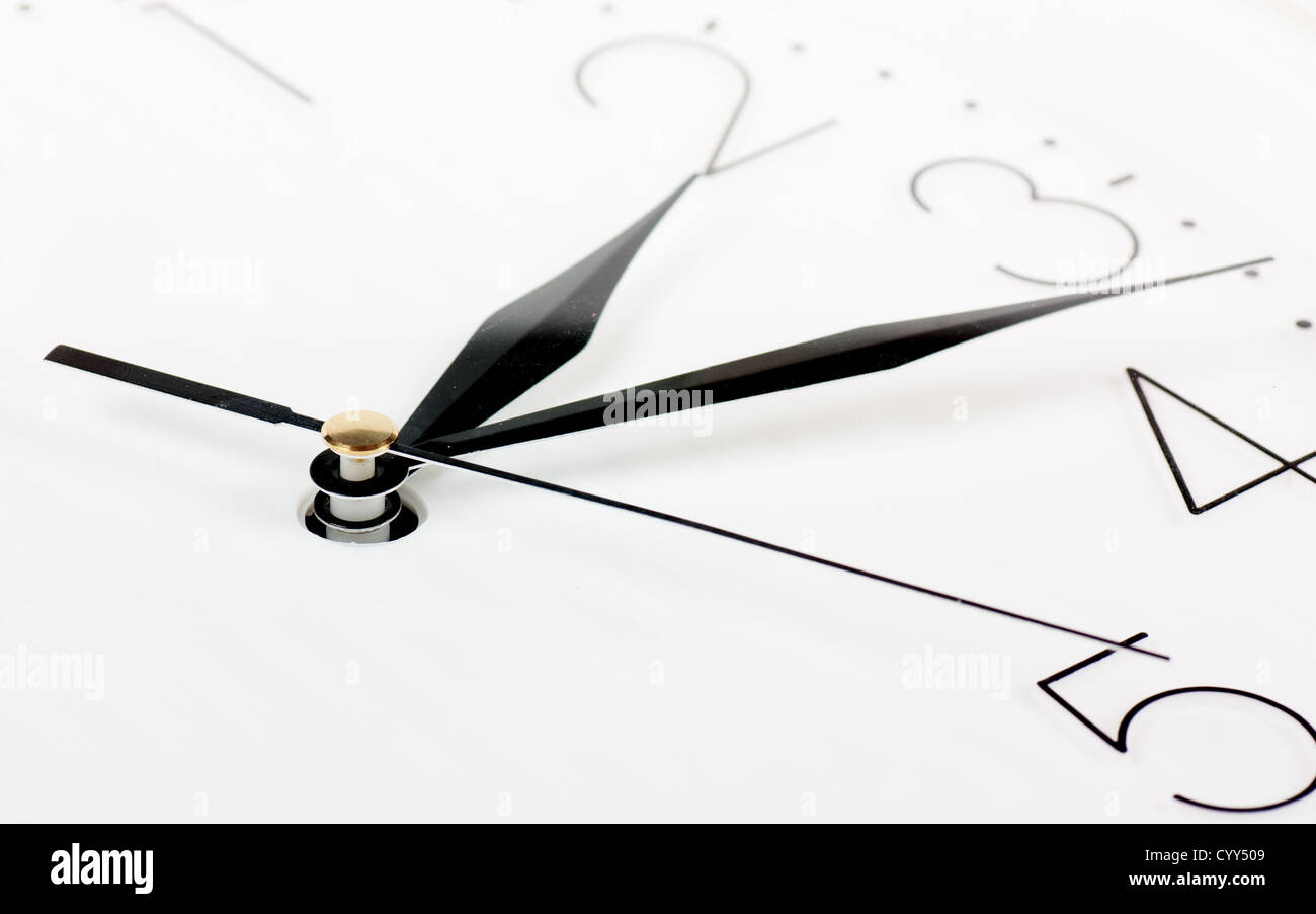 Closeup of clock face. Quarter past two Stock Photo Alamy