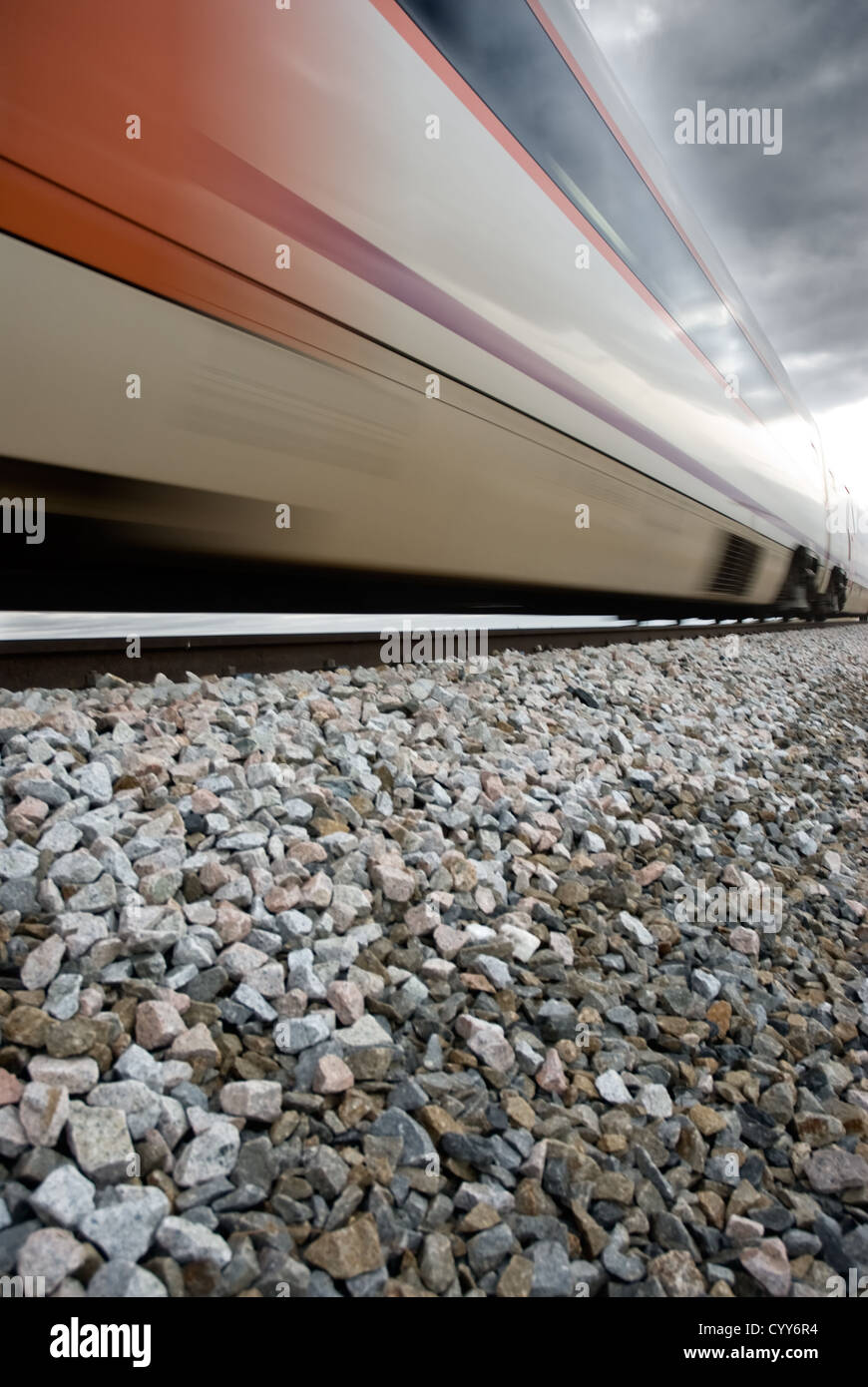 A train in movement. Speed symbol Stock Photo