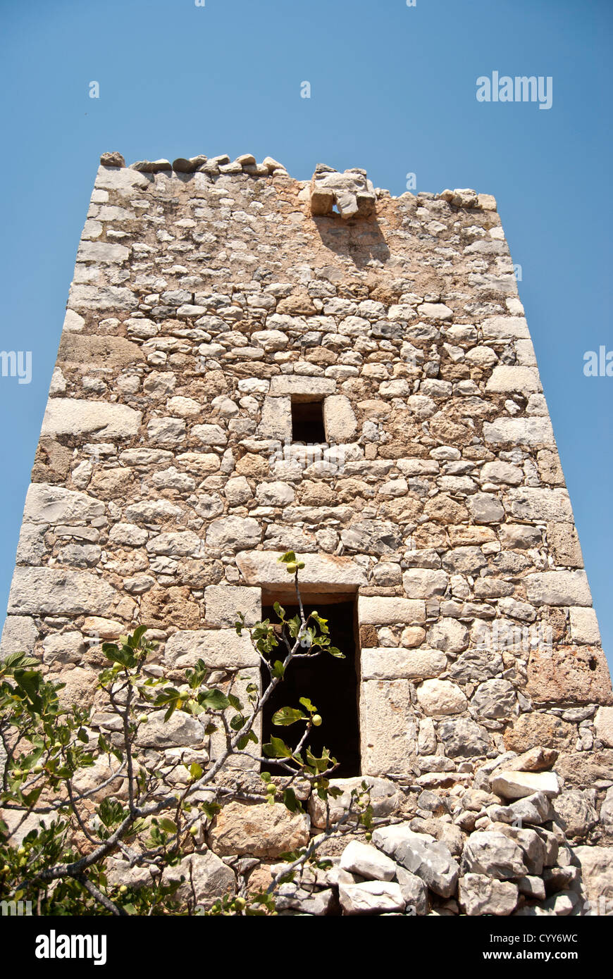 traditional tower house in Vatheia, Mani, Greece Stock Photo Alamy