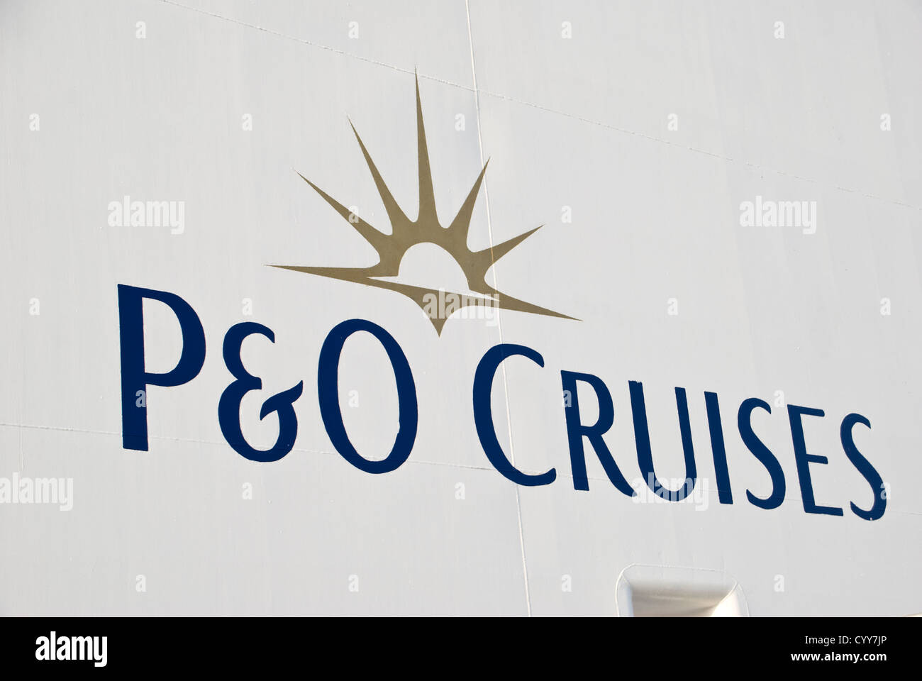 The starboard starboard side bow of the Oceana cruise ship P&O Cruises,  docked at port. Europe Stock Photo - Alamy