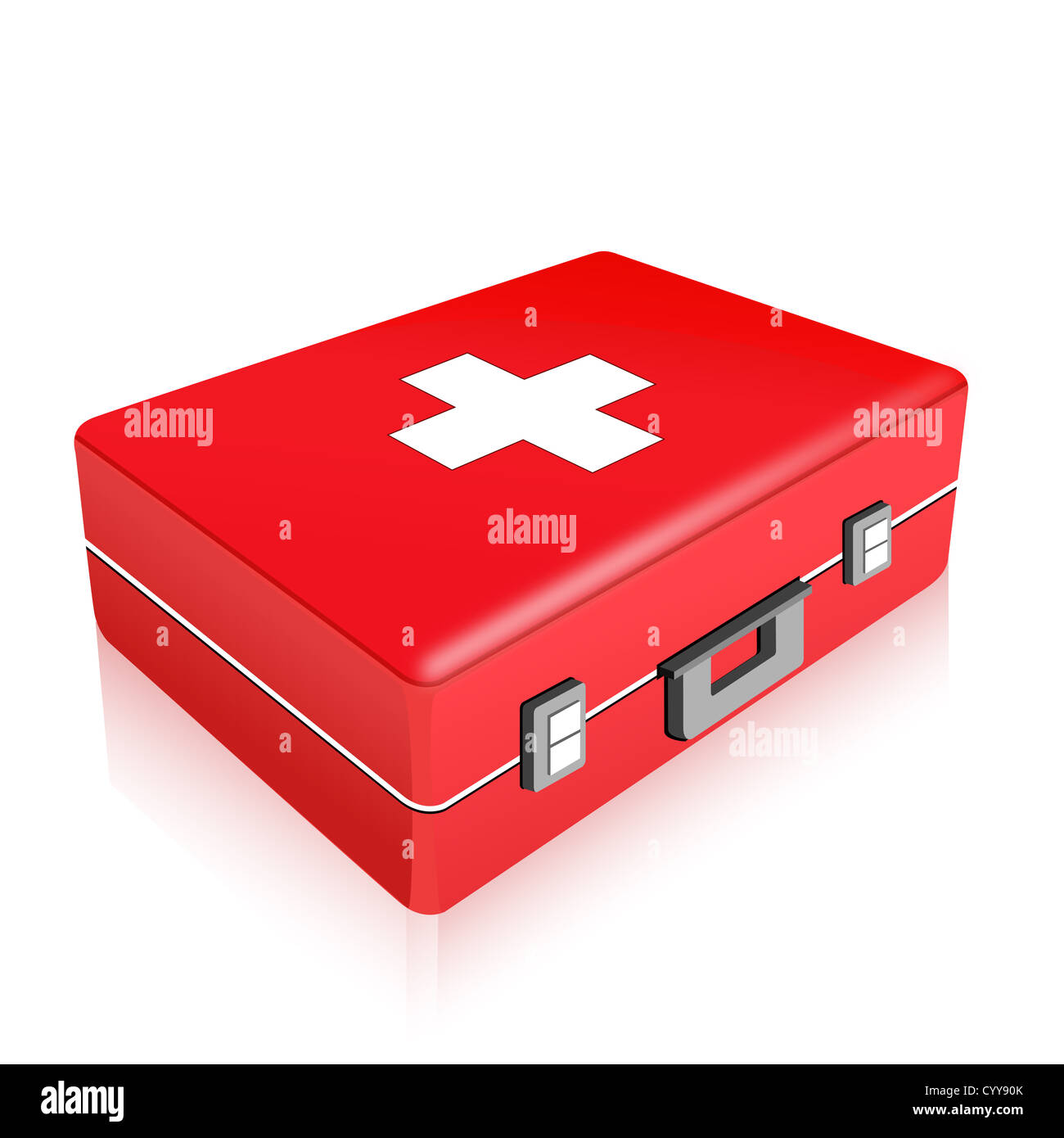 illustration of first aid box on white background Stock Photo Alamy