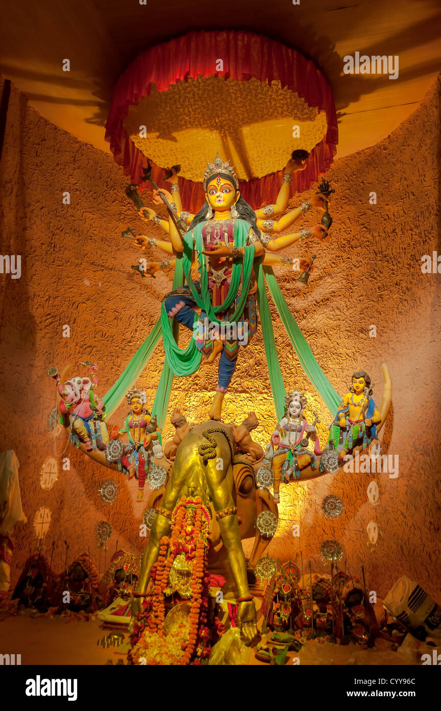 Durga Idol, traditional, worship, Hindu, Hinduism, Bengal culture