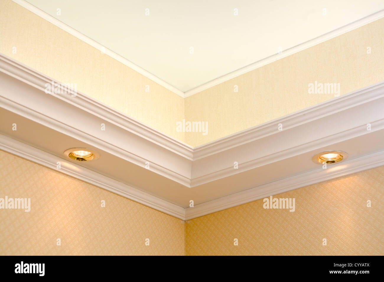 Modern little Lamp hidden in ceiling Stock Photo Alamy