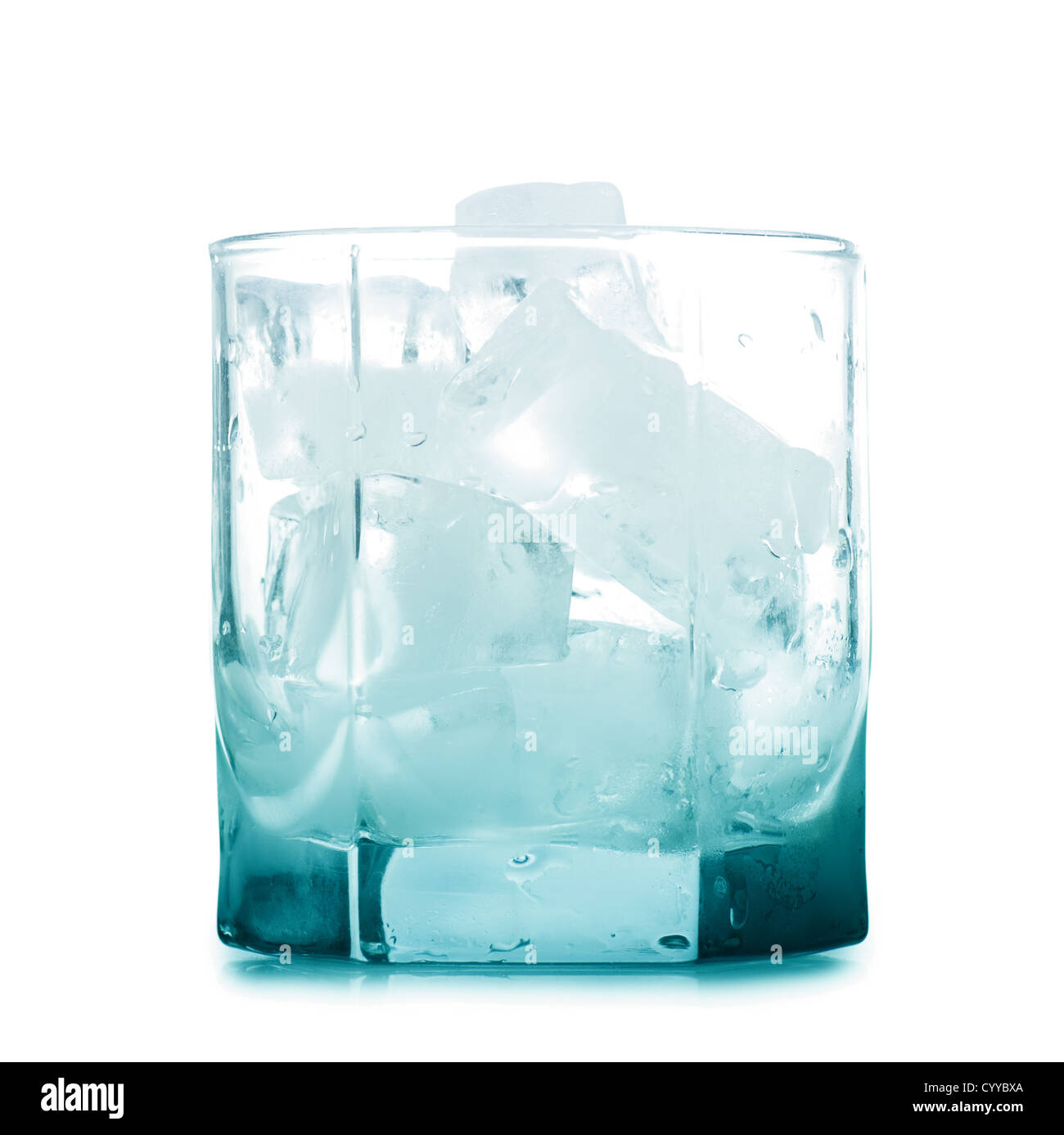 Glass water with ice cubes Royalty Free Vector Image