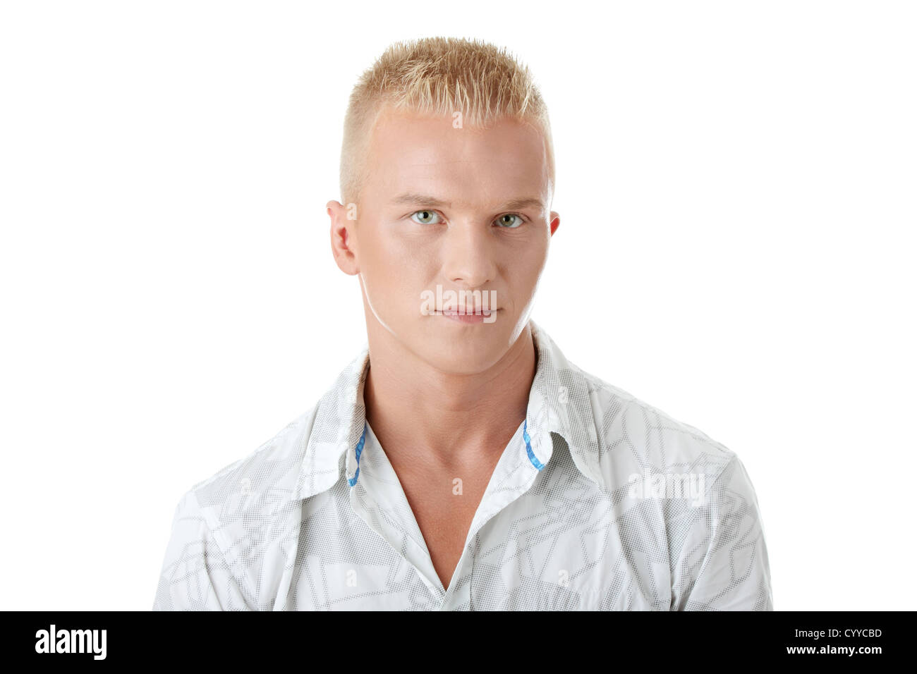 Casual man portrait - isolated over a white background Stock Photo - Alamy