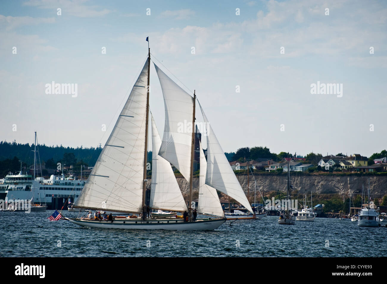A sailboat race held during the Port Townsend, Washington, Wooden Boat ...