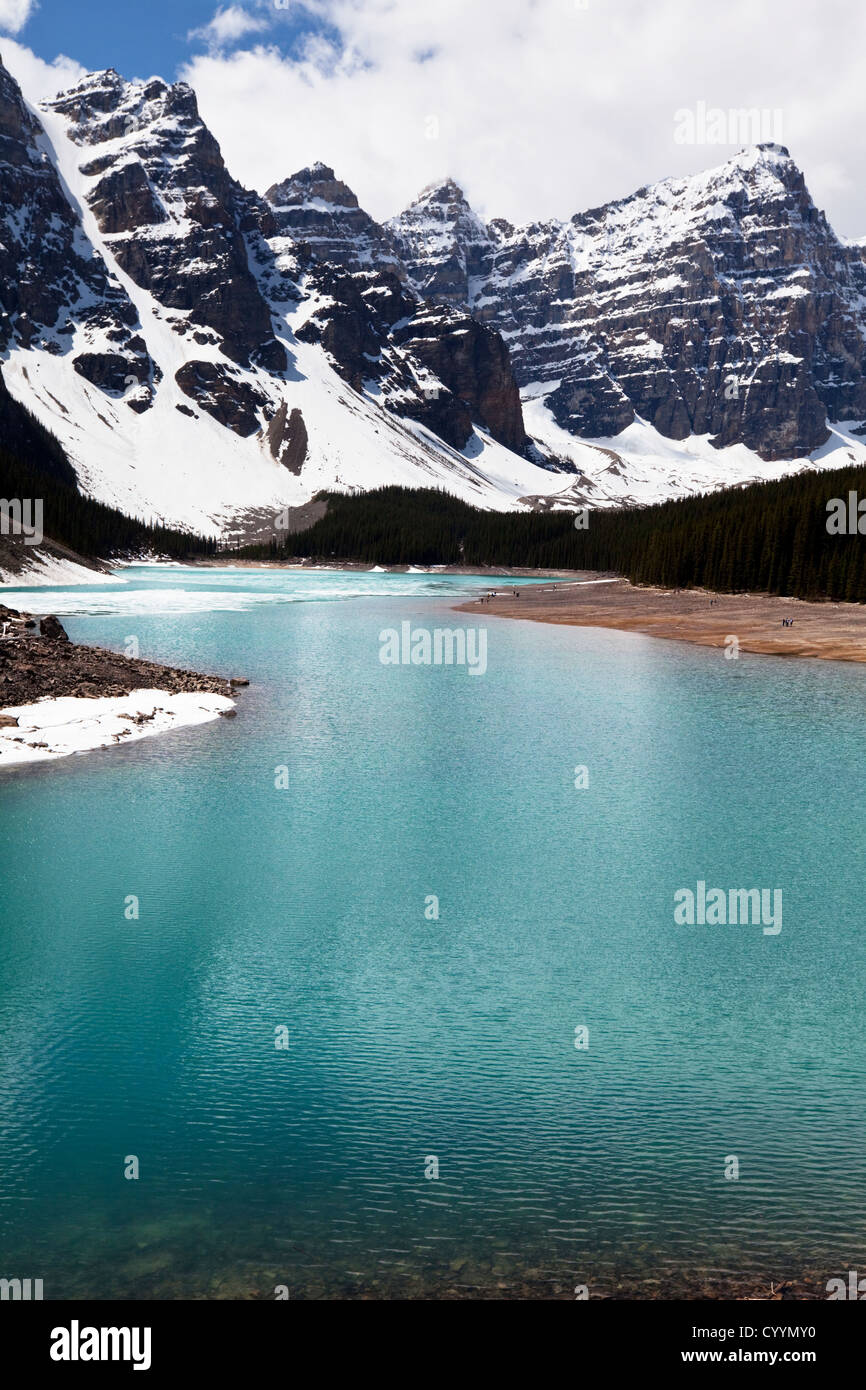Moraine lake in Canada Stock Photo