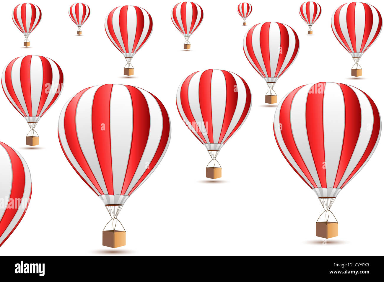 illustration of parachute icons on white background Stock Photo - Alamy