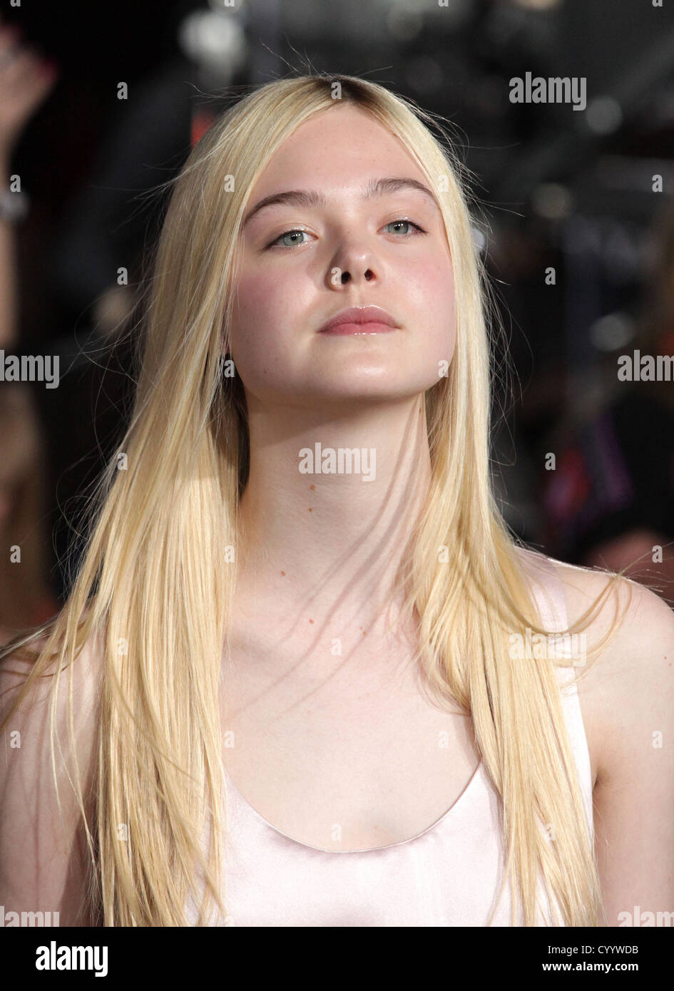 Nov. 12, 2012 - Los Angeles, California, U.S. - Elle Fanning arrives for the premiere of the film ''The Twilight Saga: Breaking Dawn-Part 2'' at the Nokia theater. (Credit Image: © Lisa O'Connor/ZUMAPRESS.com) Stock Photo