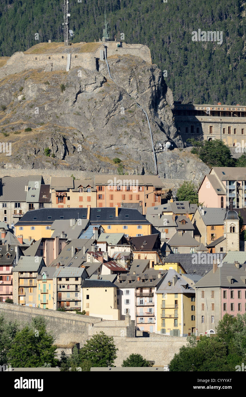 Old Town, Historic Houses, Citadel and Vauban Fortifications Briançon Hautes-Alpes France Stock Photo