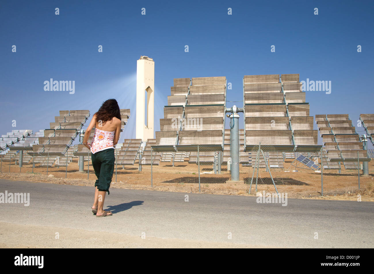 solar power station at sanlucar in seville spain Stock Photo - Alamy