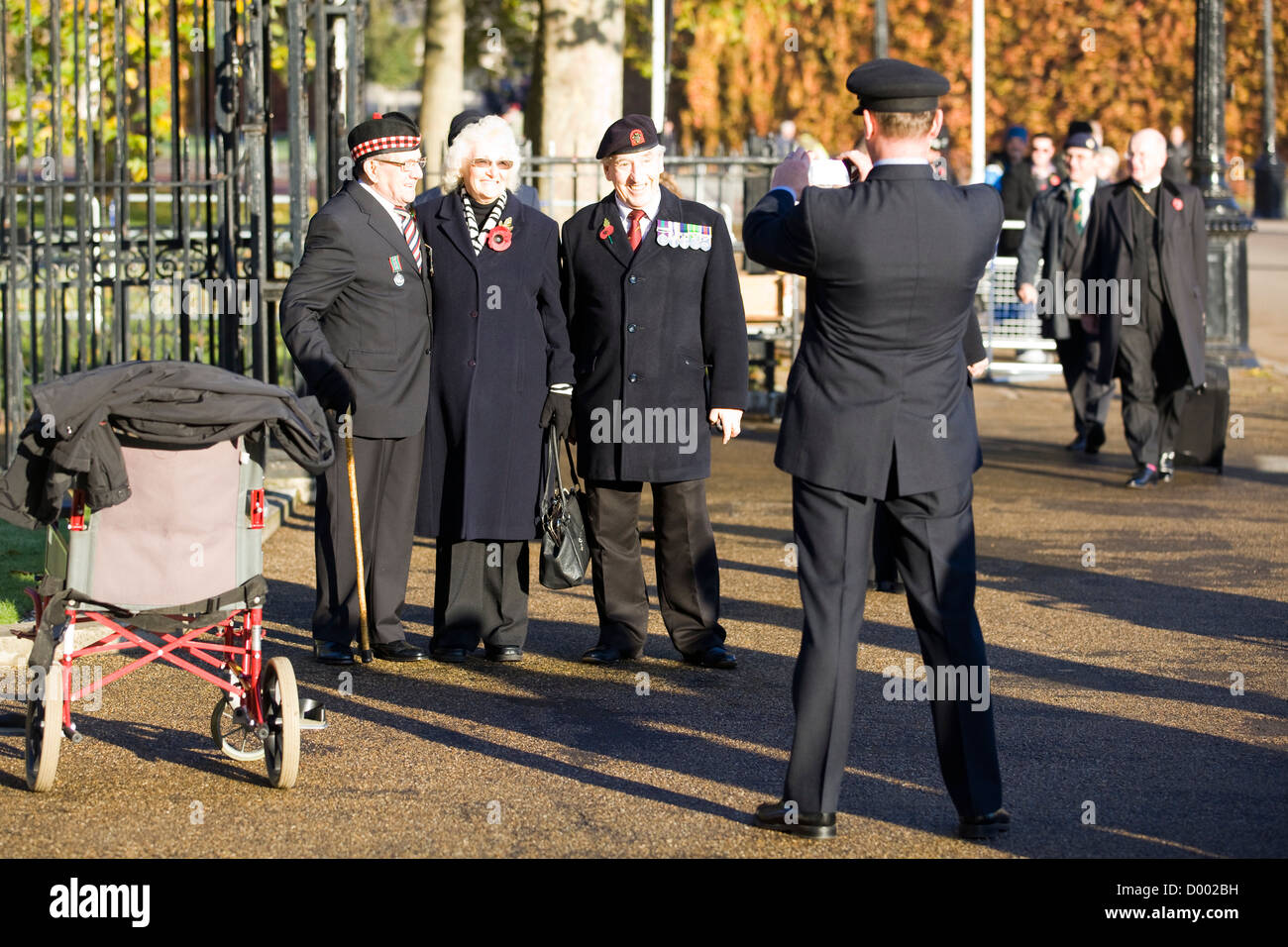 The men and women of Remembrance Sunday in and around whitehall London 2012  Poppy Day Stock Photo