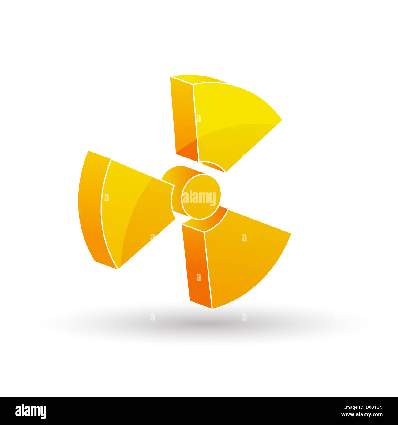 illustration of nuclear icon in white background Stock Photo