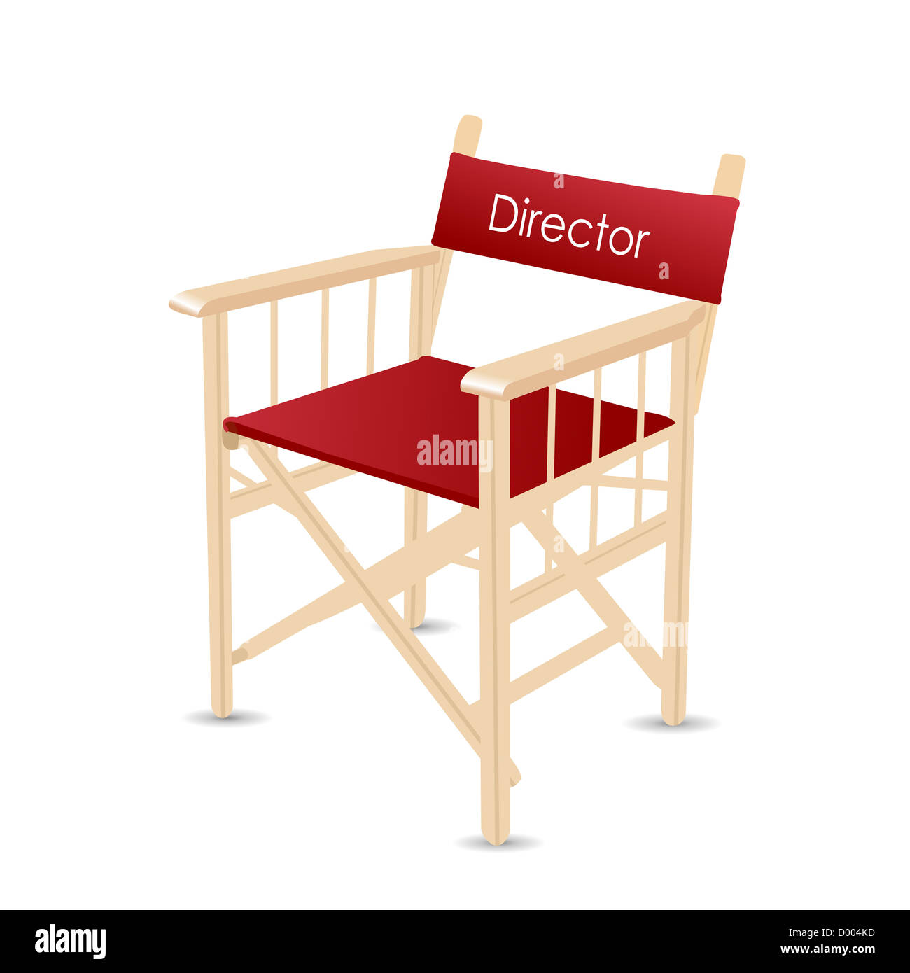 illustration of director’s chair on white background Stock Photo - Alamy