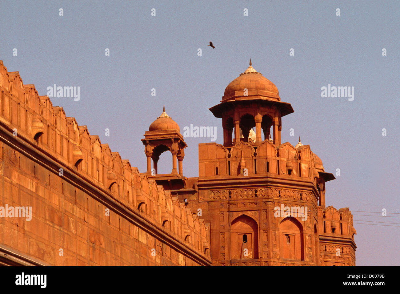 Delhi India Red Fort (Lal Qilah) Exterior Stock Photo