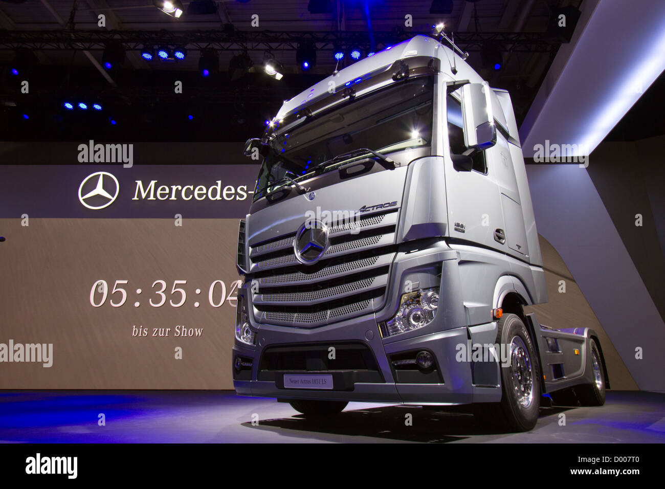New Mercedes Benz Actros 1851 LS Truck at the International for Commercial Vehicles in Hannover, Germany Stock Photo