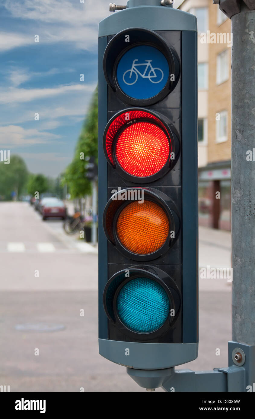 lights for pedestrians on the streets of European cities Stock Photo -