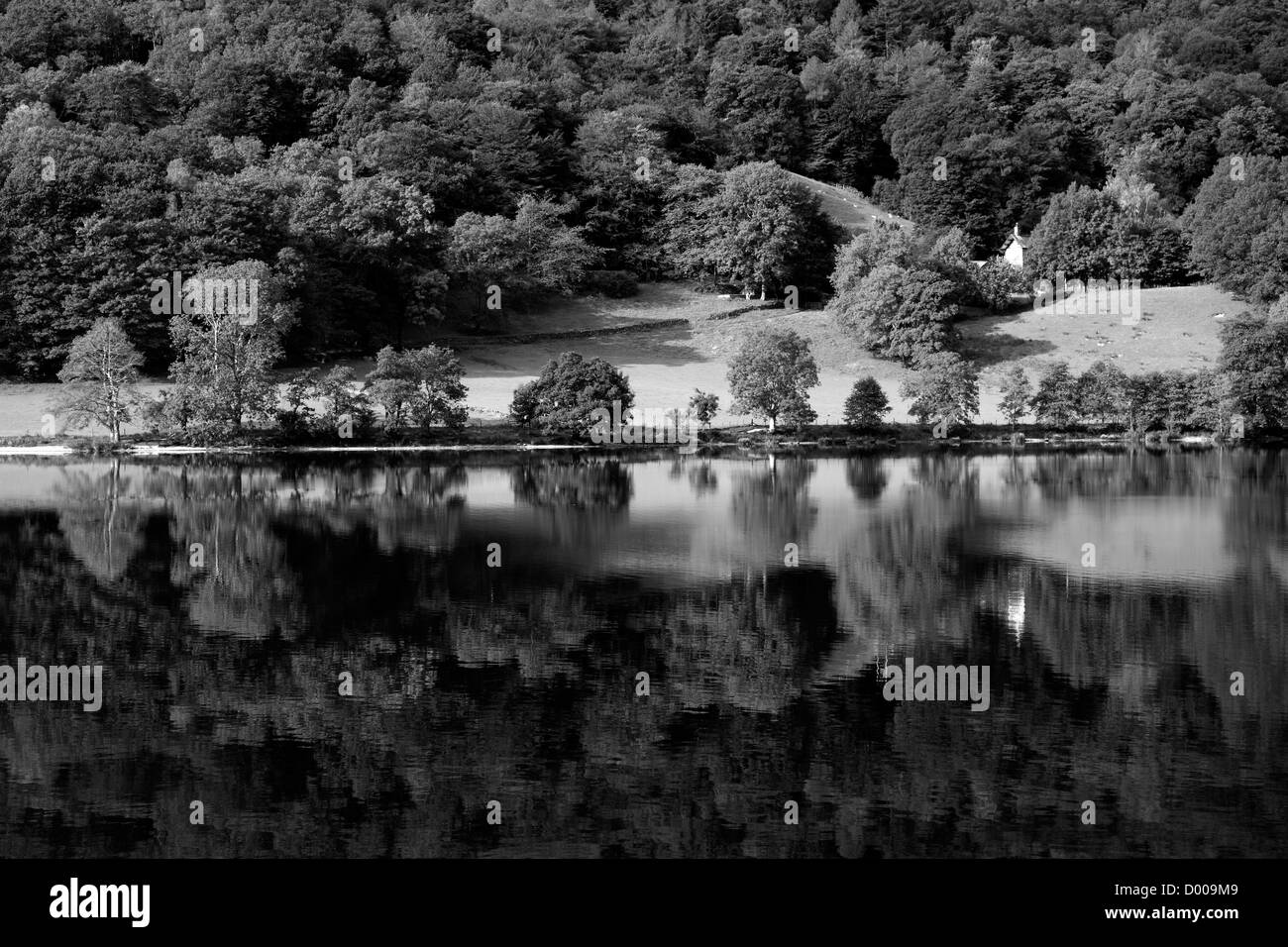 Black and White Reflections in Grasmere Water, Lake District National