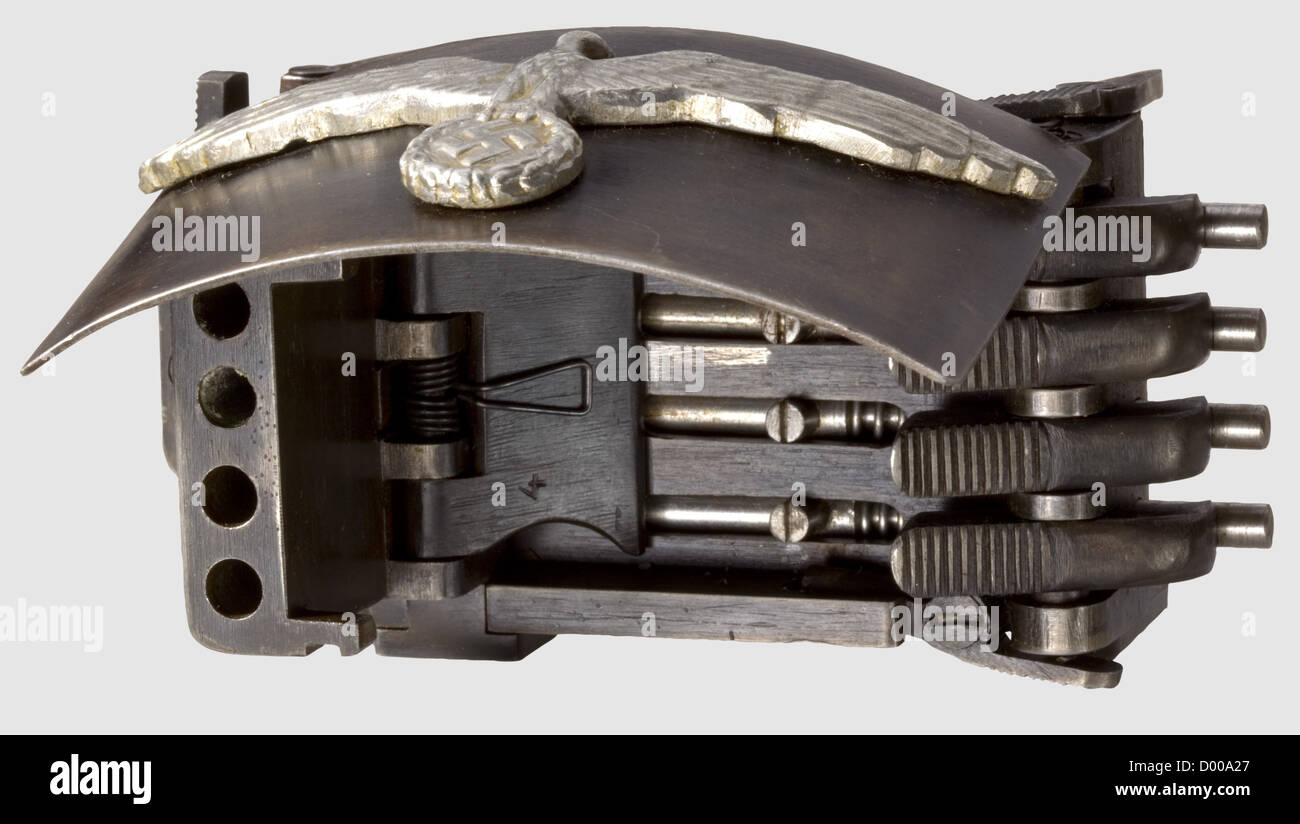 A "German SS Belt Buckle Gun",cal..22 l.r,no.4/c.Matching numbers.Four