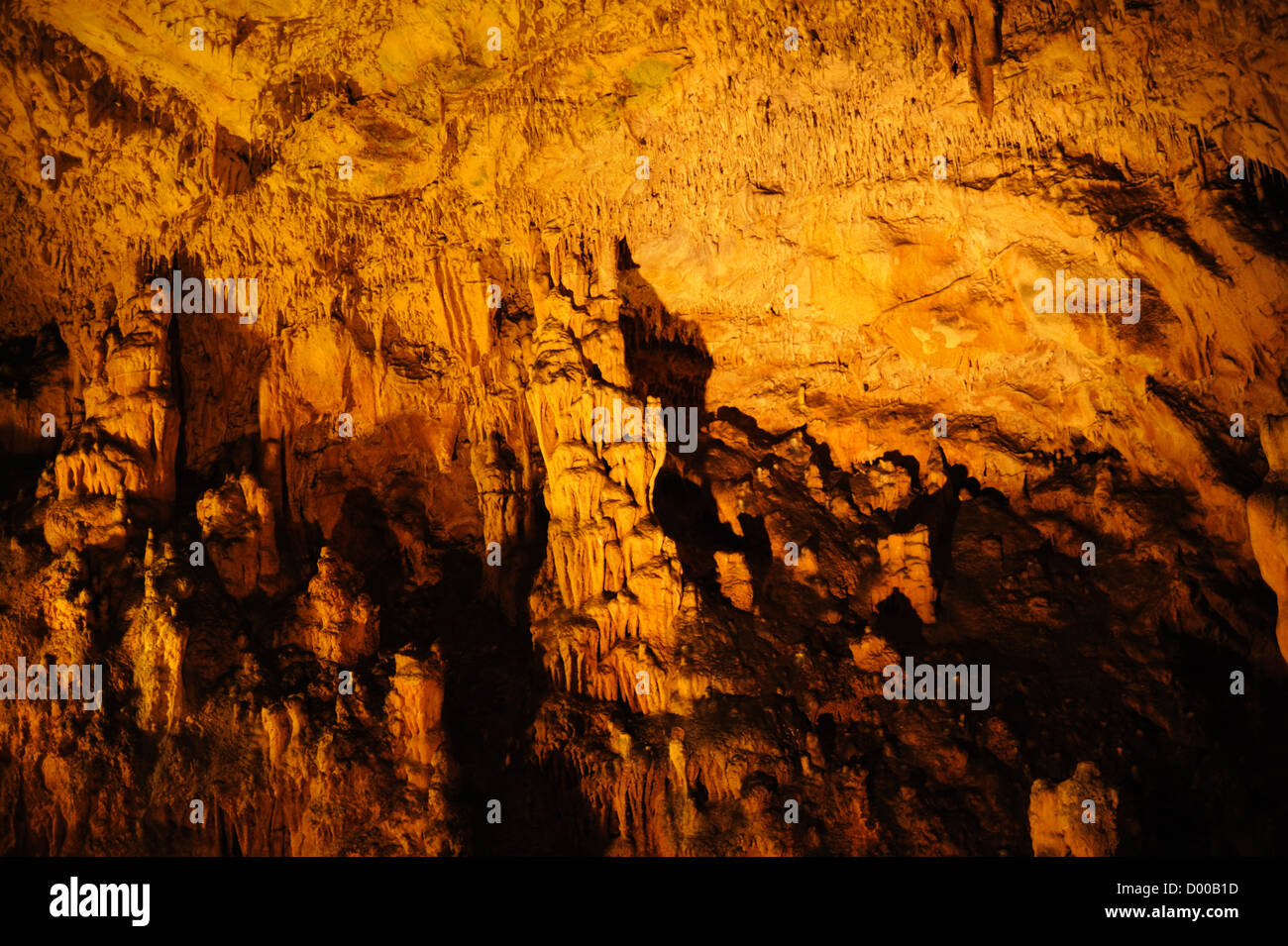 Biserujka cave, Krk island, stalactites,stalagmites, Croatia Stock Photo