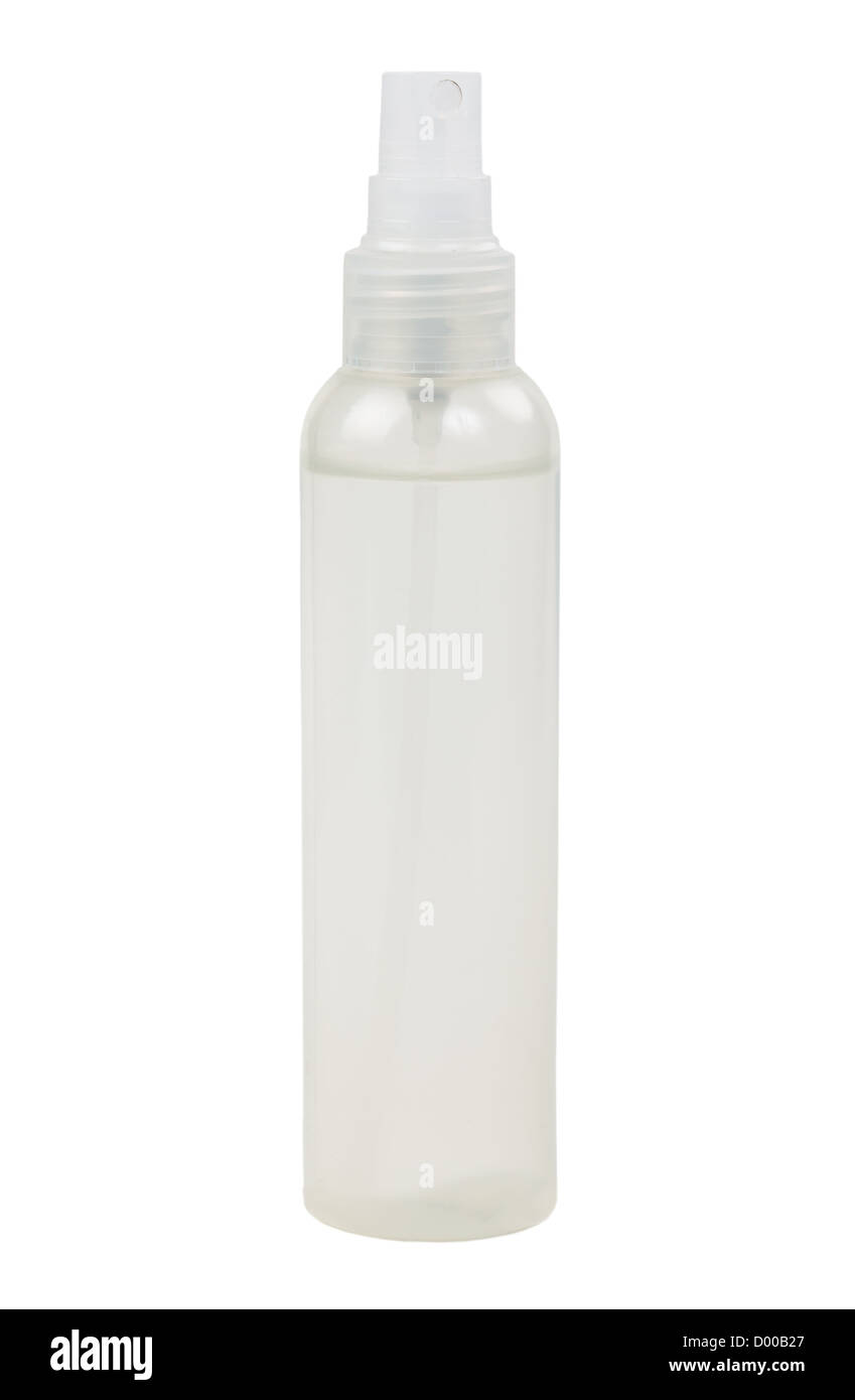 Plastic bottle with a spray on a white background Stock Photo - Alamy