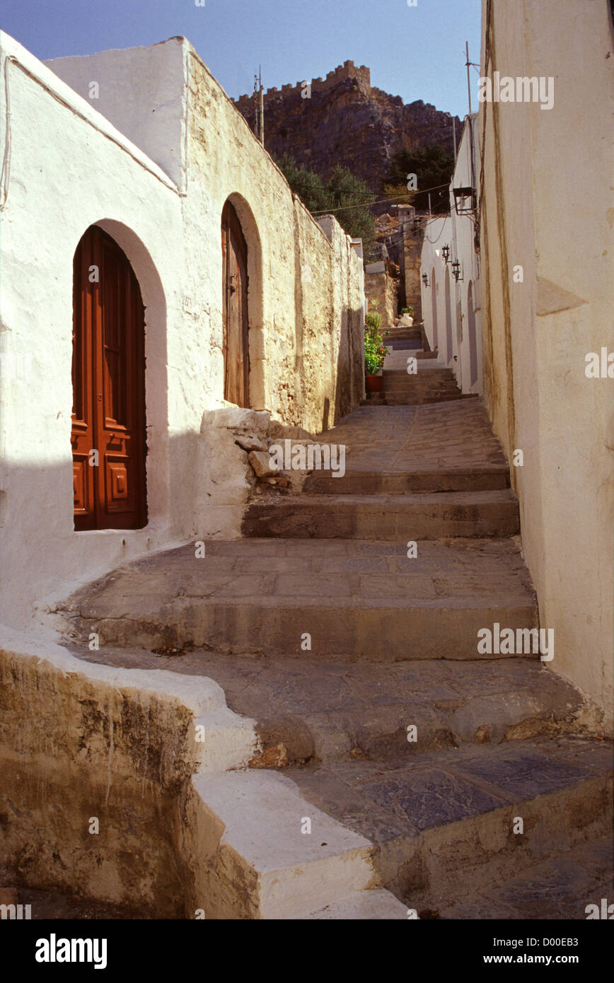 Rhoades Steps Greece rhodes steps stairs hi-res stock photography and images - Alamy
