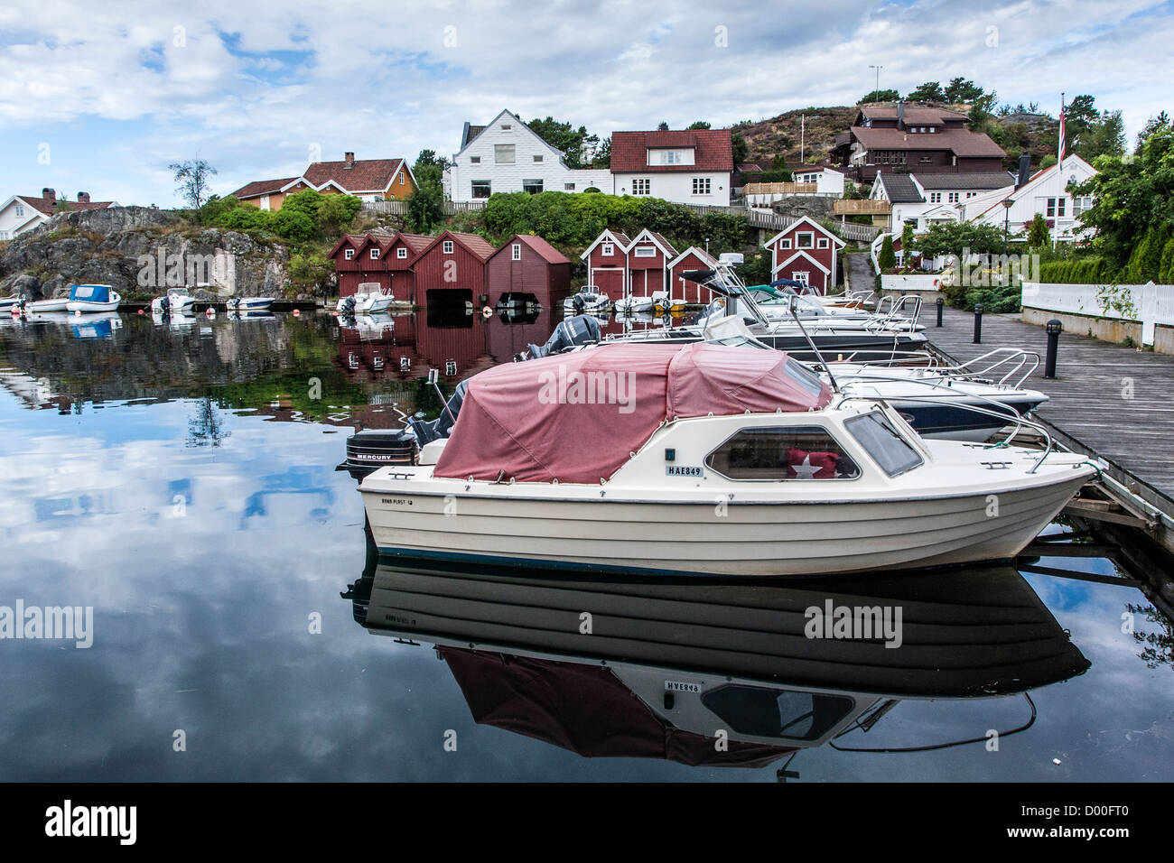 Sogne Harbour, near Kristiansand Southern Norway Stock Photo