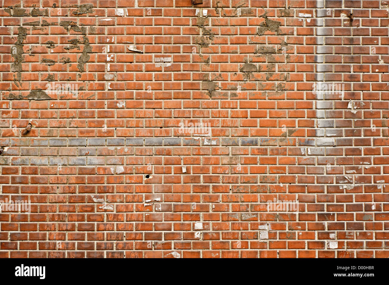 Grungy and dirty red brick old wall background Stock Photo - Alamy