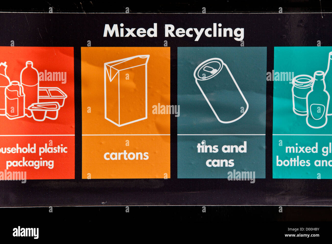 Recycling bins for mixed items (paper, glass, plastic etc) in Hackney