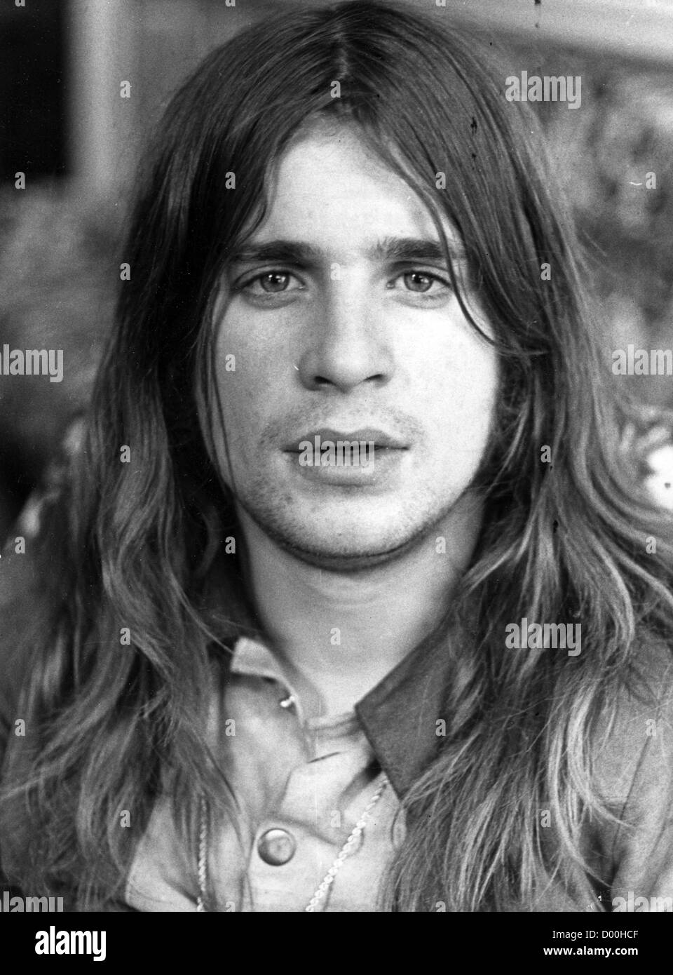 OSSIE OSBORNE  UK rock musician about 1973 while with Black Sabbath Stock Photo