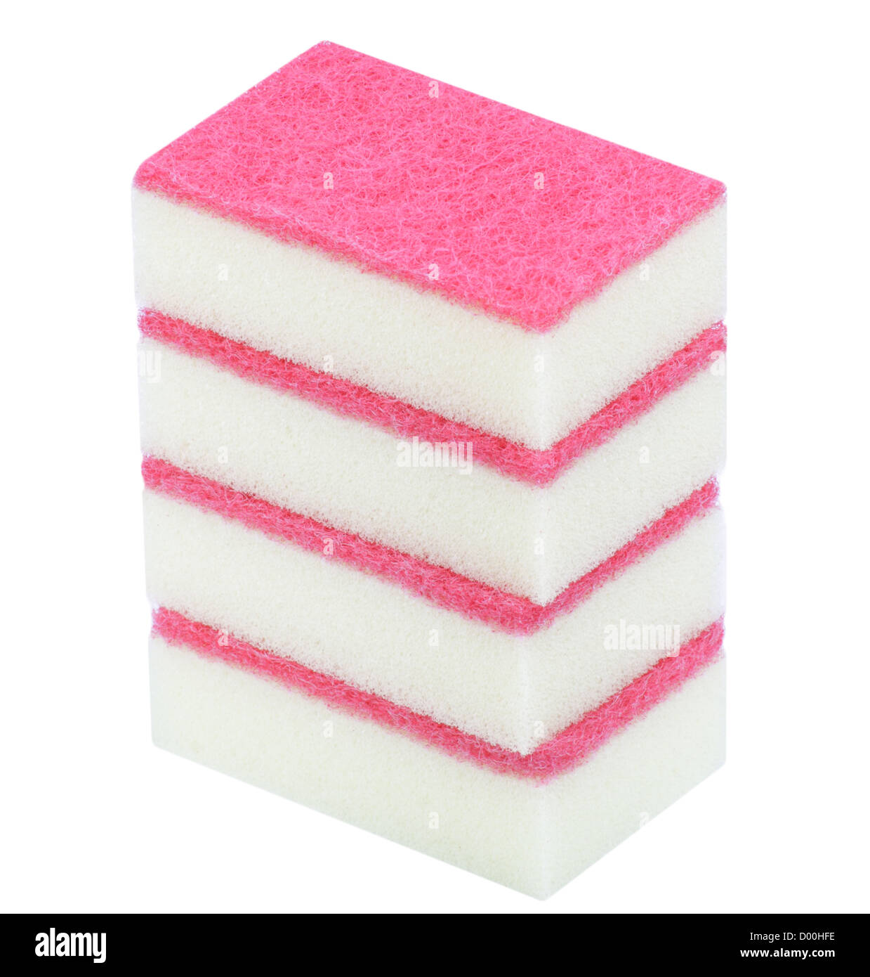four foam rubber sponge isolated Stock Photo