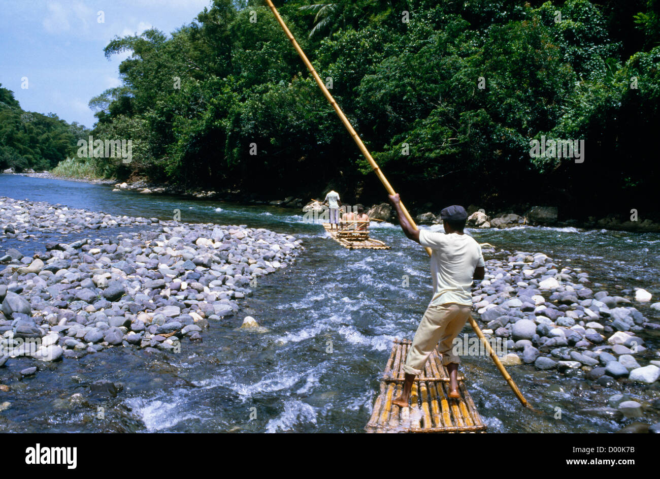 Rio Grande Jamaica Man Rafting Down River Using Bamboo Pole Stock Photo Alamy Rio Grande Jamaica Man Rafting Down River Using Bamboo Pole Stock Photo Alamy