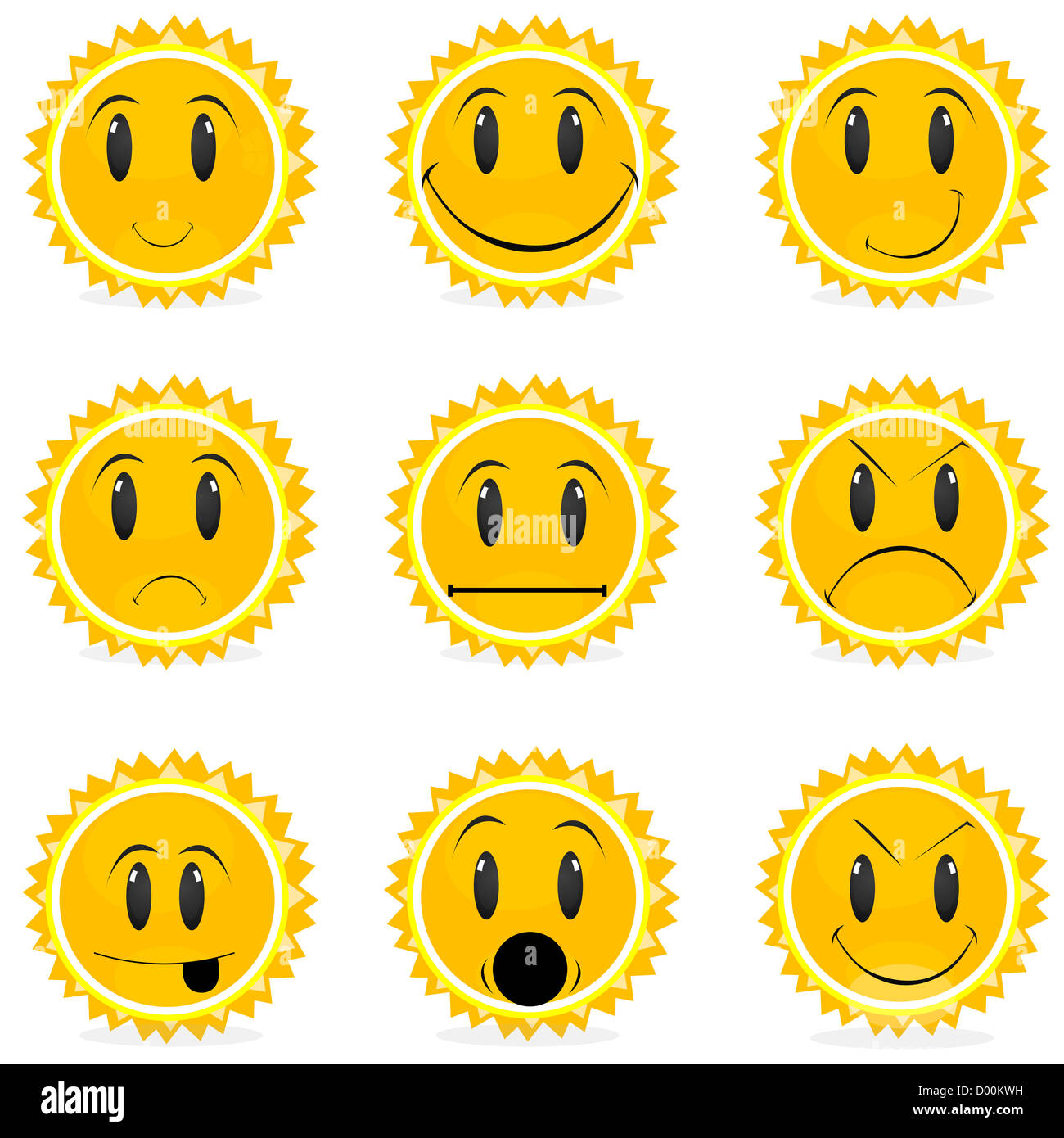 illustration of kinds of moods Stock Photo