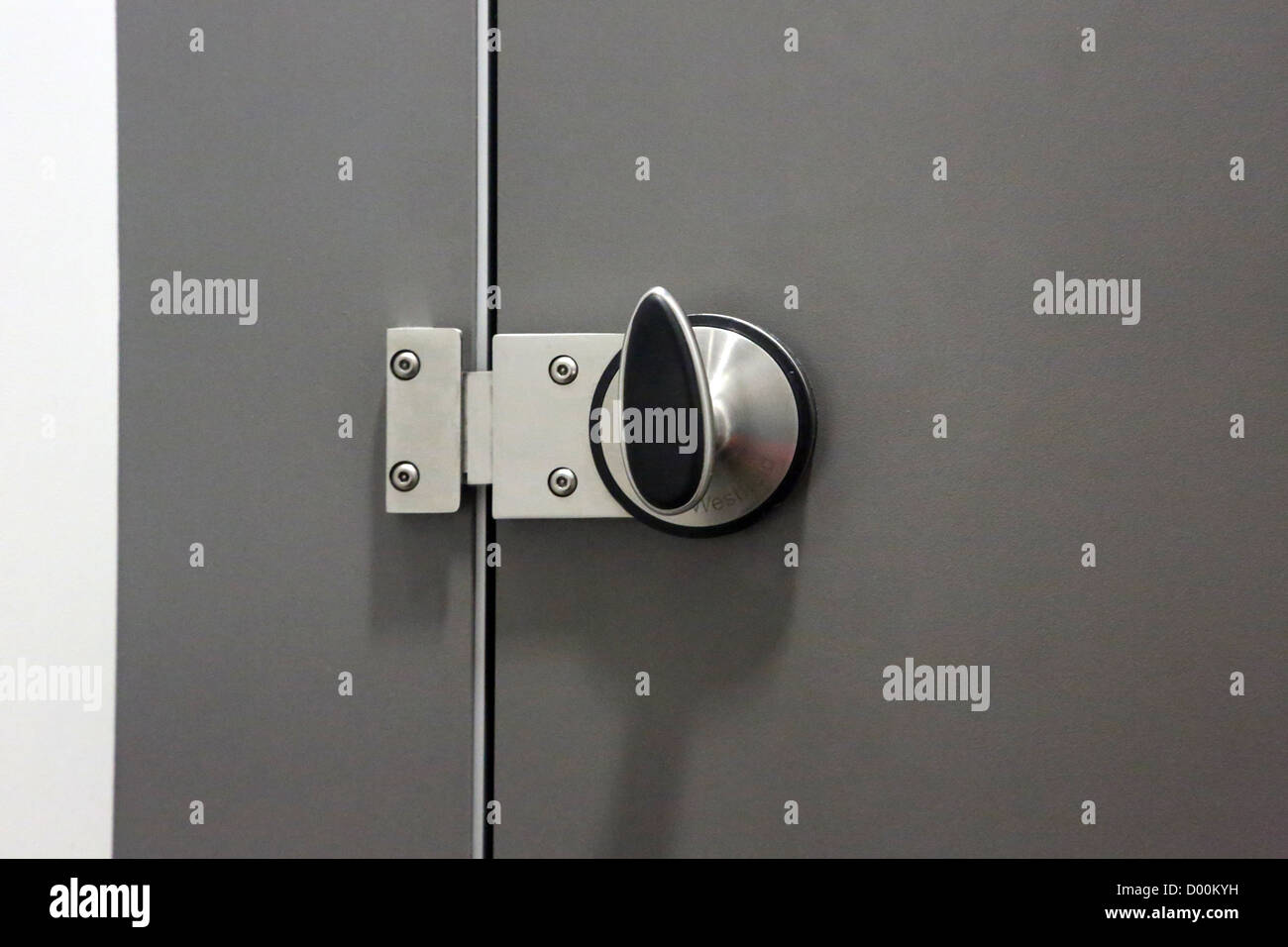 Lock On Door Of Public Toilet Stock Photo Alamy