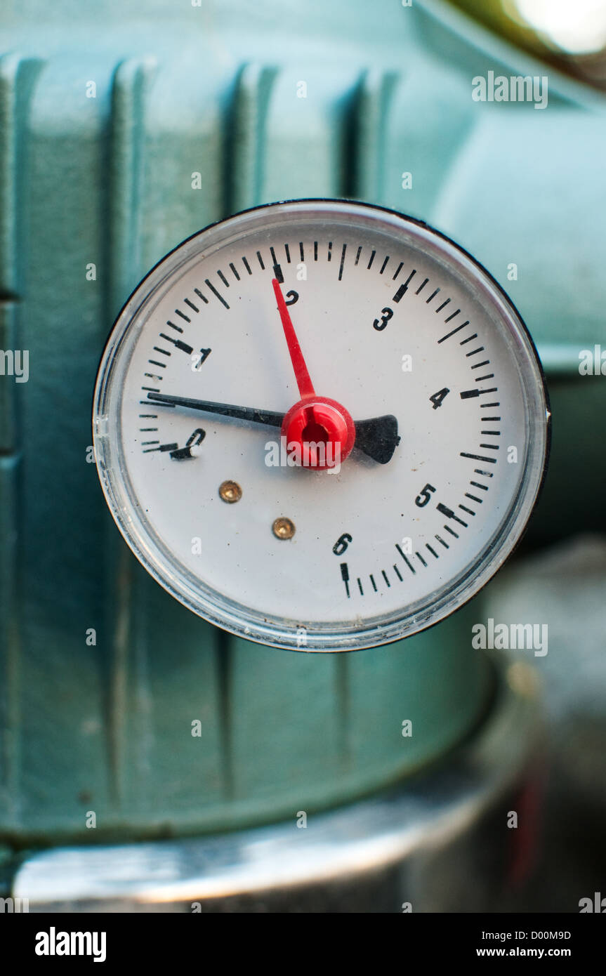 Pressure gauge, measuring instrument close up image Stock Photo Alamy
