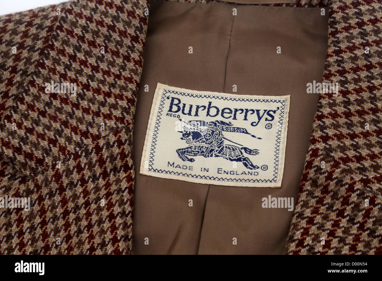 Burberry's Jacket Label -Logo Equestrian Knight Stock Photo - Alamy