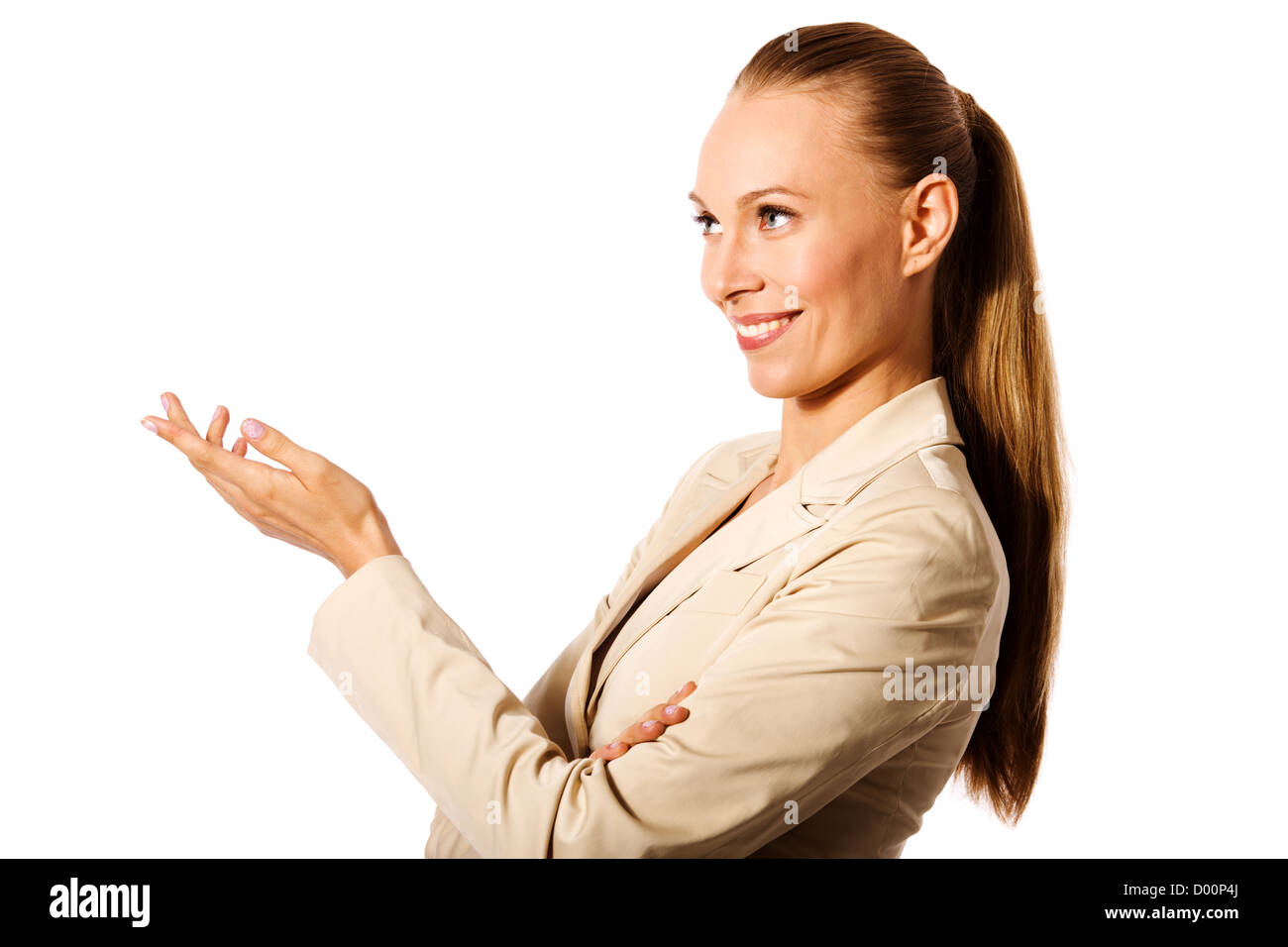 Business woman portrait isolated on white Stock Photo - Alamy