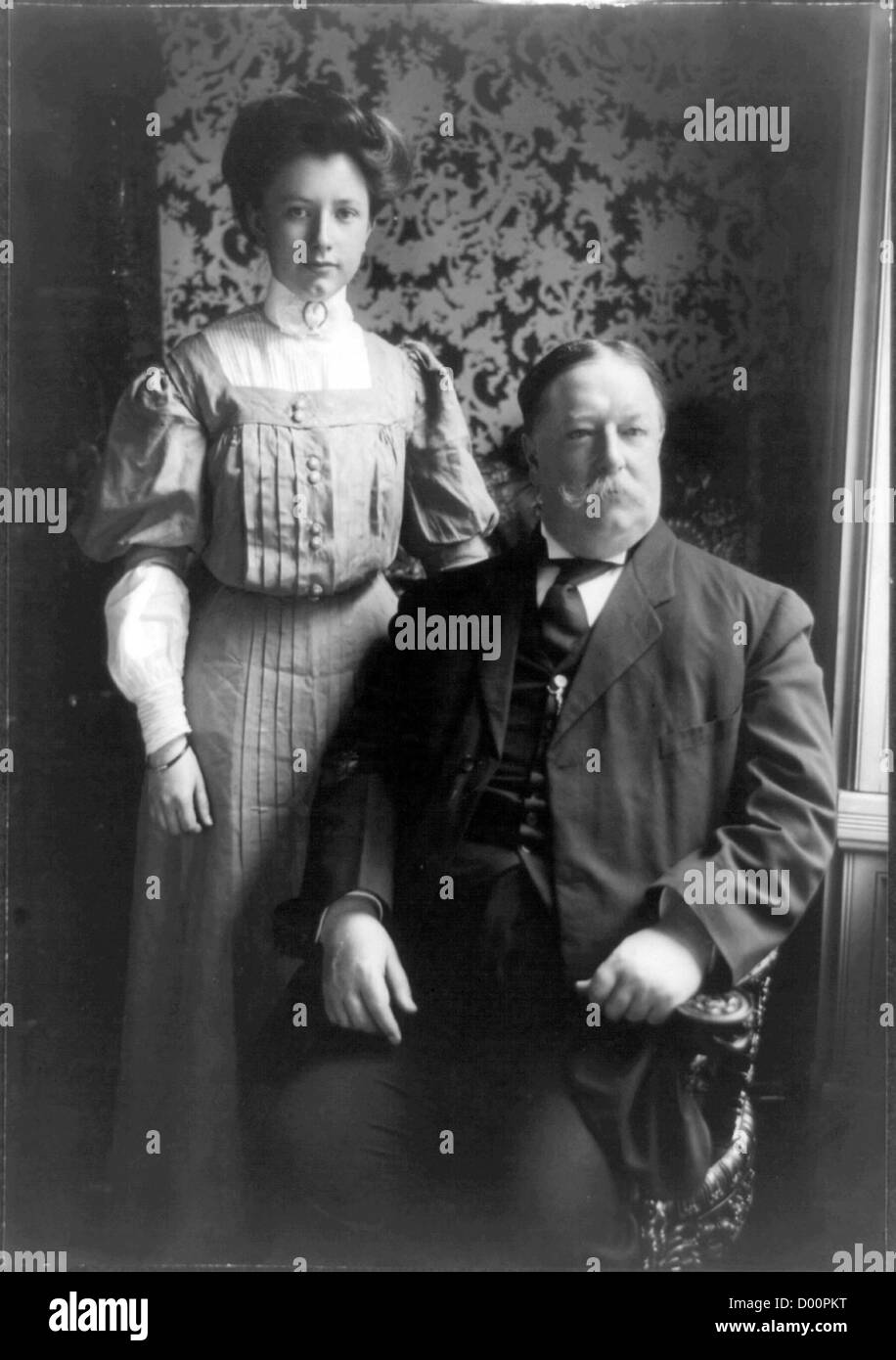 William Howard Taft, the 27th President of the United States with his daughter Stock Photo