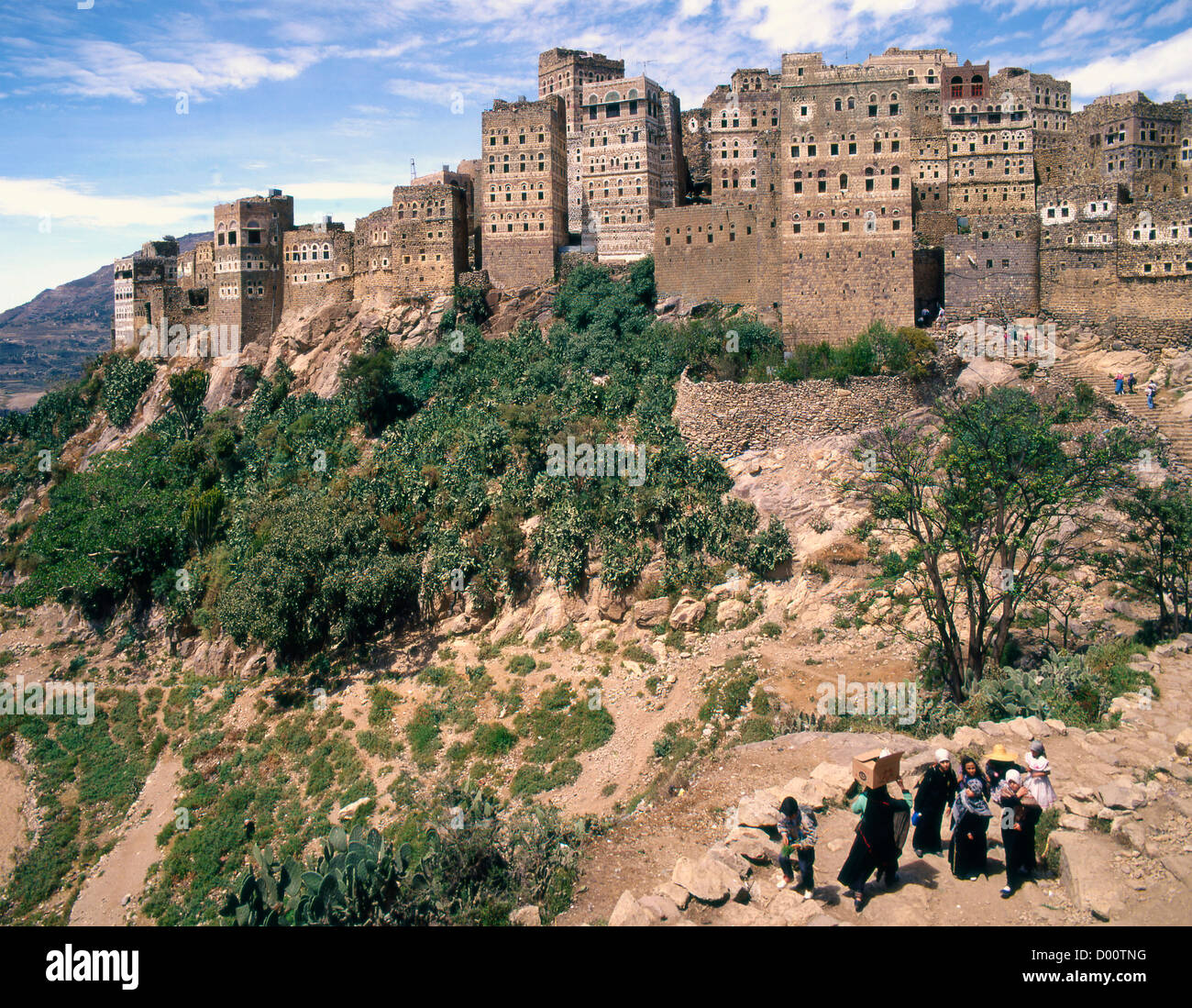 Yemen, Sana'a Province, Hajjarah, village, people, Stock Photo