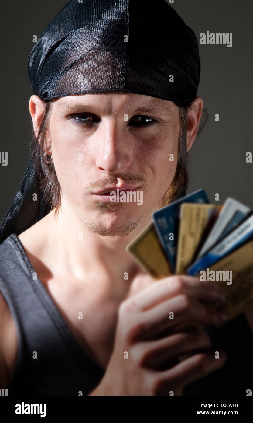 Cards in the hand hi-res stock photography and images - Alamy